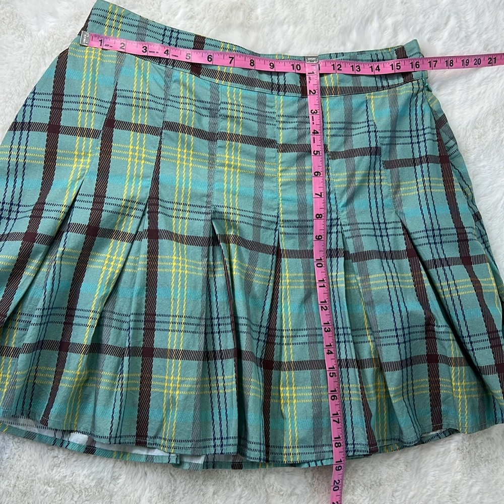 MAEVE Anthro Plaid Pleated Mini Skirt 12 Preppy Fall Academia Tartan Punk NEW - Picture 8 of 17